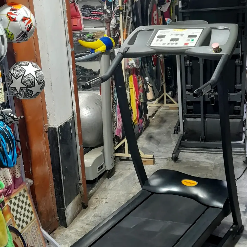 A treadmill on display in the shop
